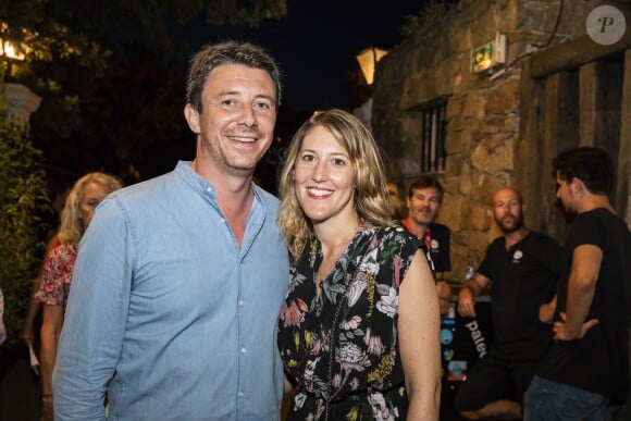Exclusif - Benjamin Griveaux, Secrétaire d'État auprès du Premier ministre et Porte-parole du gouvernement avec sa femme Julia Minkowski - Festival de Ramatuelle: Julien Clerc "La tournée des cinquante ans" à Ramatuelle, France, le 8 août 2018. © Cyril Bruneau/Festival de Ramatuelle/Bestimage