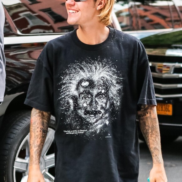 Hailey Baldwin et son fiancé Justin Bieber à New York, le 8 août 2018