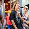 Hailey Baldwin et son fiancé Justin Bieber à New York, le 8 août 2018