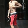 Justin Bieber a été aperçu torse nu dans les rues de New York, le 7 aout 2018.