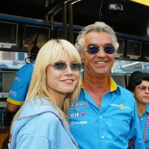 Heidi Klum et Flavio Briatore à Monaco. Juin 2003.