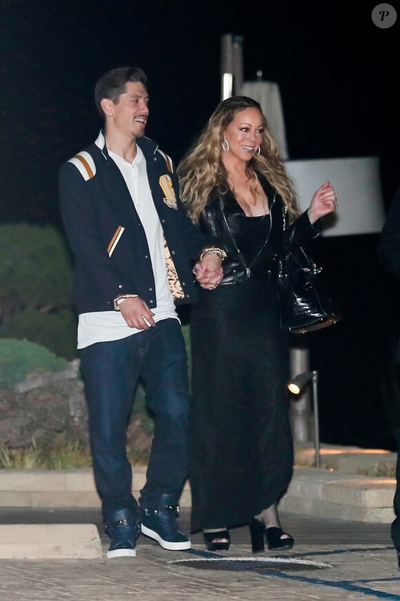 Exclusif - Mariah Carey et son compagnon Bryan Tanaka quittent le restaurant Nobu à Malibu le 10 juin 2018.