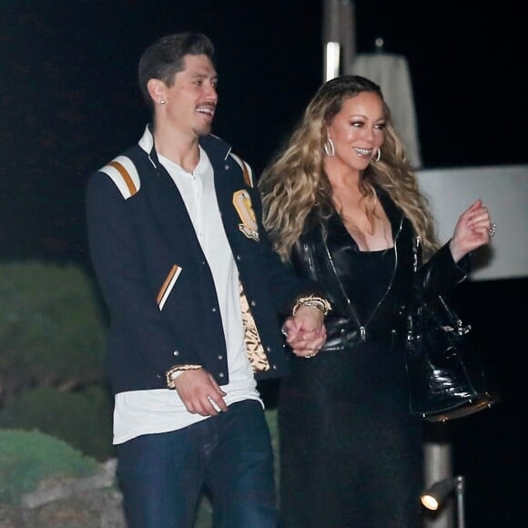 Exclusif - Mariah Carey et son compagnon Bryan Tanaka quittent le restaurant Nobu à Malibu le 10 juin 2018.