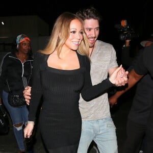 Mariah Carey et son compagnon Bryan Tanaka sont allés diner en amoureux au restaurant Mastro à Beverly Hills, le 24 avril 2018.