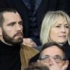Robin Wright et Clément Giraudet assistent aux huitièmes de finale retour de Ligue des Champion, du Paris Saint-Germain contre le Real Madrid au Parc des Princes à Paris le 6 mars 2018. © Cyril Moreau/Bestimage