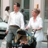 Michael Schumacher et sa femme Corinna avec leur fille Gina Maria en 1999 à Florence.