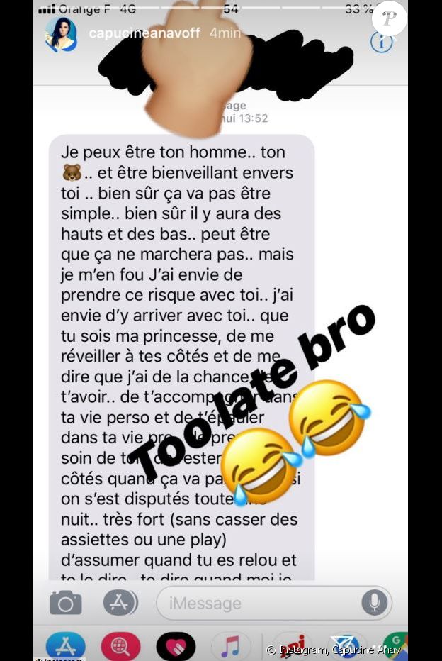 Capucine Anav dévoile sa réponse très cash à un ex qui a essayé de la recontacter - Instagram, 15 août 2018