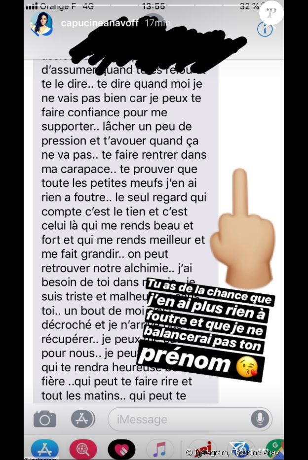 Capucine Anav dévoile sa réponse très cash à un ex qui a essayé de la recontacter - Instagram, 15 août 2018
