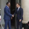 Le président Emmanuel Macron et le président du Niger Mahamadou Issoufou - Paris, le 28 août 2017 © Pierre Perusseau / Bestimage