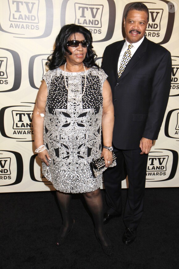 Aretha Franklin, Willie Wilkerson - SOIREE POUR LE 10EME ANNIVERSAIRE DES 'TV LAND AWARDS' A NEW YORK LE 14 AVRIL 2012.
