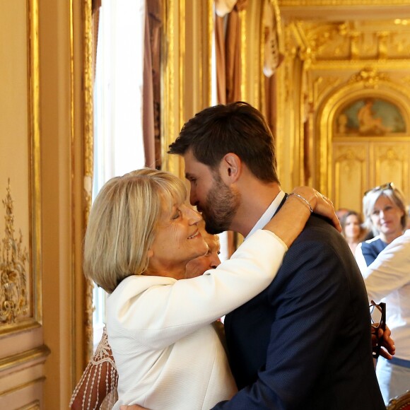 Exclusif - Mariage civil de Christophe Beaugrand et de Ghislain Gerin à Paris le 25 juillet 2018. © Dominique Jacovides/Bestimage