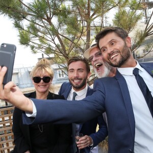 Exclusif - Cocktail du mariage civil de Christophe Beaugrand et de Ghislain Gerin à Paris le 25 juillet 2018. © Dominique Jacovides/Bestimage