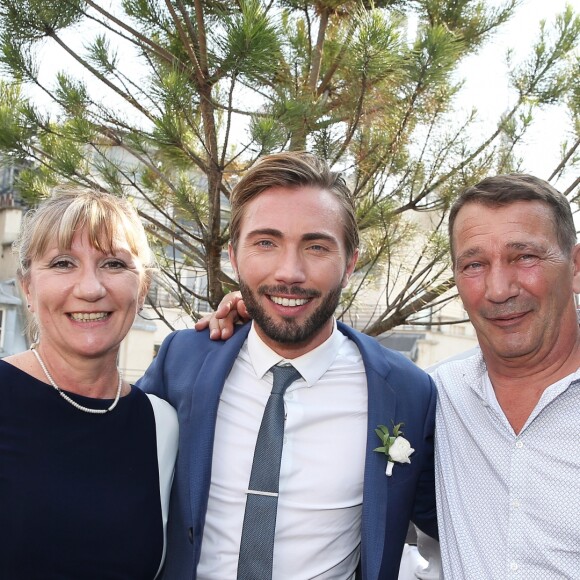 Exclusif - Cocktail du mariage civil de Christophe Beaugrand et de Ghislain Gerin à Paris le 25 juillet 2018. © Dominique Jacovides/Bestimage