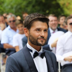 Exclusif - Cérémonie du mariage de Christophe Beaugrand et de Ghislain Gerin au Domaine de Blanche Fleur à Châteauneuf-de-Gadagne le 28 juillet 2018. © Dominique Jacovides/Bestimage