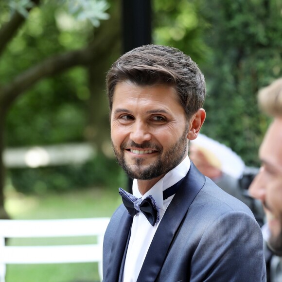 Exclusif - Cérémonie du mariage de Christophe Beaugrand et de Ghislain Gerin au Domaine de Blanche Fleur à Châteauneuf-de-Gadagne le 28 juillet 2018. © Dominique Jacovides/Bestimage