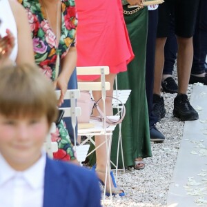 Exclusif - Cérémonie du mariage de Christophe Beaugrand et de Ghislain Gerin au Domaine de Blanche Fleur à Châteauneuf-de-Gadagne le 28 juillet 2018. © Dominique Jacovides/Bestimage