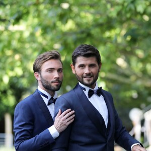 Exclusif - Cérémonie du mariage de Christophe Beaugrand et de Ghislain Gerin au Domaine de Blanche Fleur à Châteauneuf-de-Gadagne le 28 juillet 2018. © Dominique Jacovides/Bestimage