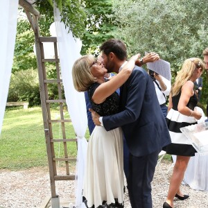 Exclusif - Cérémonie du mariage de Christophe Beaugrand et de Ghislain Gerin au Domaine de Blanche Fleur à Châteauneuf-de-Gadagne le 28 juillet 2018. © Dominique Jacovides/Bestimage