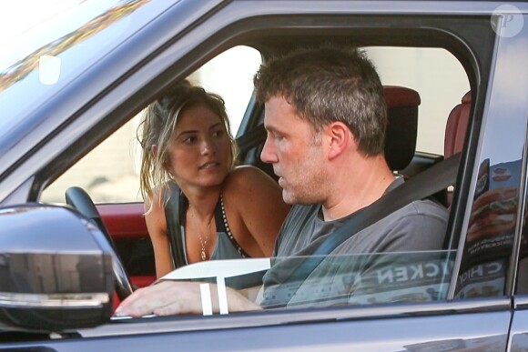 Ben Affleck et sa supposée petite amie Shauna Sexton sont allés acheter de la nourriture à emporter chez Jack in the Box à Los Angeles, le 19 août 2018