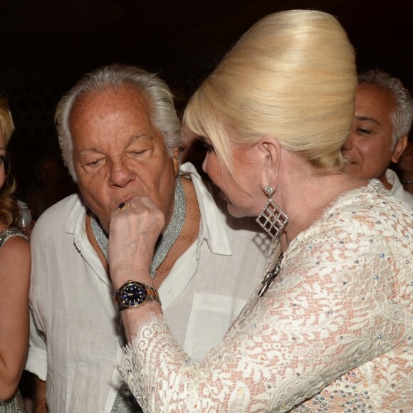 Exclusif - Jeanne d'Hauteserre (maire du 8ème arrondissement), la princesse Camilla de Bourbon des Deux-Siciles, Massimo Gargia, Ivana Trump - Massimo Gargia fête son 78ème anniversaire à l'hôtel de Paris à Saint-Tropez, Côte d'Azur, France, le 19 août 2018. © Rachid Bellak/Bestimage