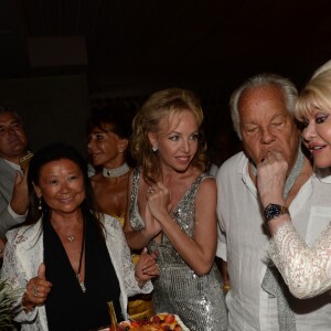 Exclusif - Jeanne d'Hauteserre (maire du 8ème arrondissement), la princesse Camilla de Bourbon des Deux-Siciles, Massimo Gargia, Ivana Trump - Massimo Gargia fête son 78ème anniversaire à l'hôtel de Paris à Saint-Tropez, Côte d'Azur, France, le 19 août 2018. © Rachid Bellak/Bestimage