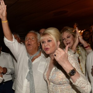 Exclusif - Jeanne d'Hauteserre (maire du 8ème arrondissement), Massimo Gargia, Ivana Trump - Massimo Gargia fête son 78ème anniversaire à l'hôtel de Paris à Saint-Tropez, Côte d'Azur, France, le 19 août 2018. © Rachid Bellak/Bestimage