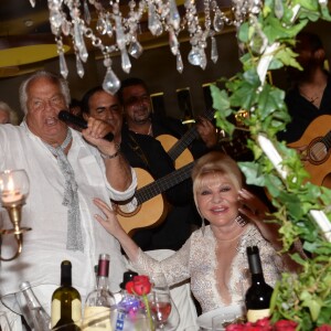 Exclusif - La princesse Camilla de Bourbon des Deux-Siciles, Massimo Gargia et Ivana Trump - Massimo Gargia fête son 78ème anniversaire à l'hôtel de Paris à Saint-Tropez, Côte d'Azur, France, le 19 août 2018. © Rachid Bellak/Bestimage