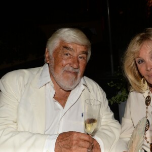 Exclusif - Mario Adorf et sa femme Monique Faye - Massimo Gargia fête son 78ème anniversaire à l'hôtel de Paris à Saint-Tropez, Côte d'Azur, France, le 19 août 2018. © Rachid Bellak/Bestimage