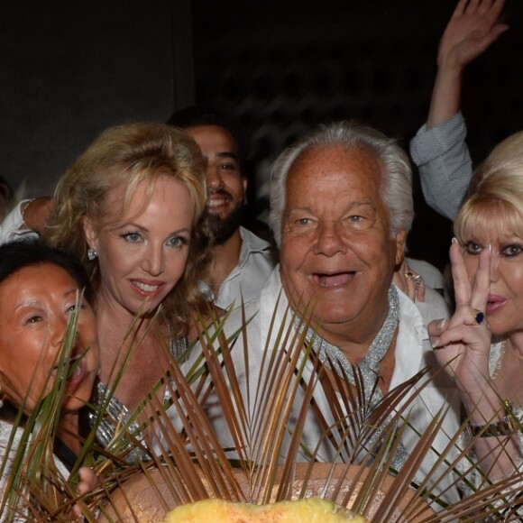 Exclusif - Jeanne d'Hauteserre (maire du 8ème arrondissement), la princesse Camilla de Bourbon des Deux-Siciles, Massimo Gargia, Ivana Trump et guest - Massimo Gargia fête son 78ème anniversaire à l'hôtel de Paris à Saint-Tropez, Côte d'Azur, France, le 19 août 2018. © Rachid Bellak/Bestimage