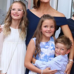 Jennifer Garner avec ses enfants Samuel, Violet et Seraphina - L'actrice reçoit son étoile sur le Walk Of Fame à Hollywood, Los Angeles, le 20 août 2018.