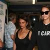 Exclusif - Robin Thicke arrive avec son fils Julian, sa femme April Love Geary et sa fille Mia à l'aéroport de LAX à Los Angeles, le 2 juillet 2018