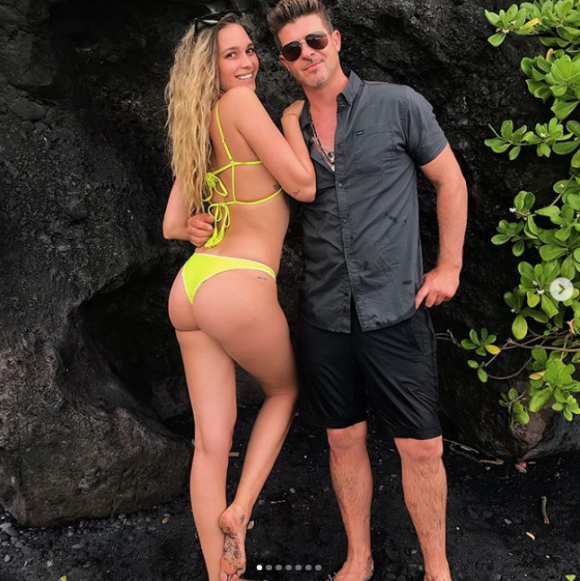April Love Geary et Robin Thicke. Juillet 2018.