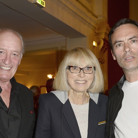 Pascal Desprez avec sa femme Mireille Darc et Anthony Delon - Générale de la pièce "Open Space" au théâtre de Paris le 11 mai 2015.11/05/2015 - Paris