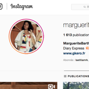 Capture d'écran du compte public de Marguerite Bartherotte, une amie de Marion Cotillard qui a publié deux photos de Marcel.