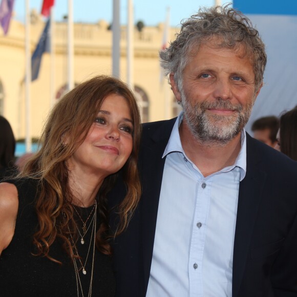 Stéphane Guillon et sa femme Muriel Cousin lors de la première de "Imperium" au 42ème Festival du cinéma américain de Deauville, France, le 9 septembre 2016. © Denis Guignebourg/Bestimage