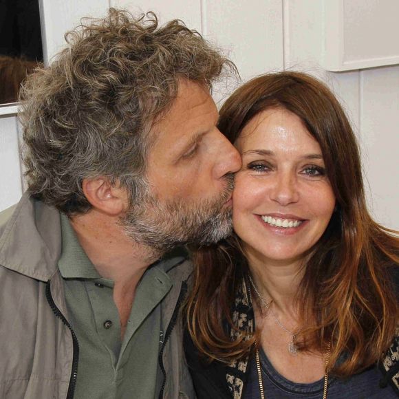 STEPHANE GUILLON ET SA FEMME MURIEL COUSIN - PEOPLE AU 13 EME JOUR DES INTERNATIONAUX DE FRANCE DE ROLAND GARROS 2012