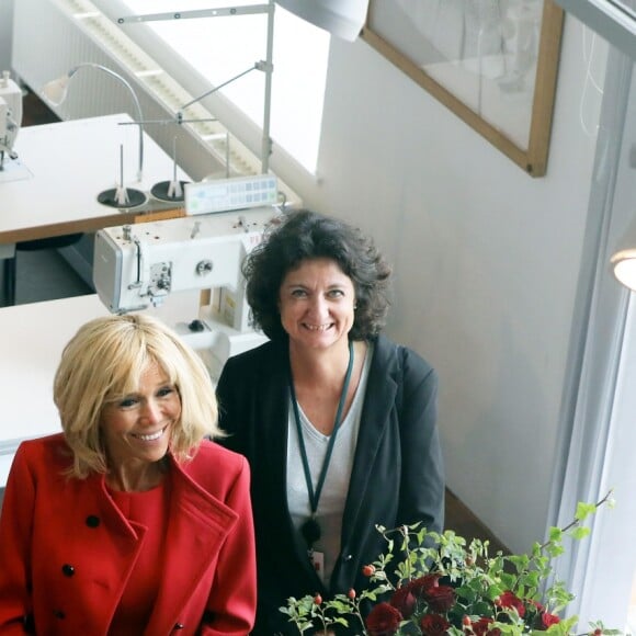 Brigitte Macron et la princesse Mary de Danemark lors de leur visite à l'Académie royale danoise des beaux-arts (Ecole de design) à Copenhague le 28 août 2018 dans le cadre de la visite d'Etat du couple présidentiel français au Danemark. © Dominique Jacovides / Bestimage