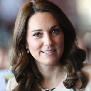 Catherine (Kate) Middleton, duchesse de Cambridge (enceinte) lors du SportsAid dans l'enceinte sportive La Copper Box à Londres, Royaume Uni, le 22 mars 2018.