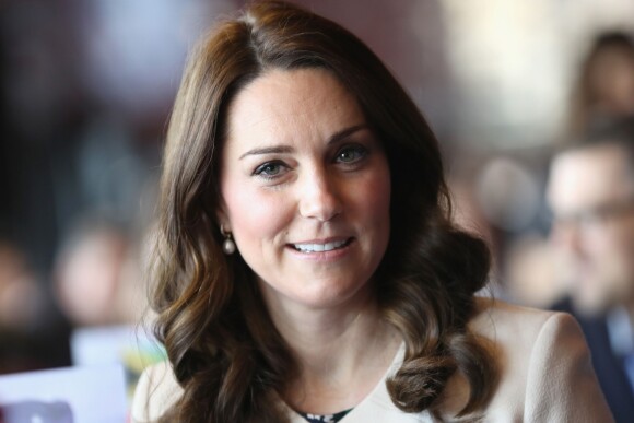 Catherine (Kate) Middleton, duchesse de Cambridge (enceinte) lors du SportsAid dans l'enceinte sportive La Copper Box à Londres, Royaume Uni, le 22 mars 2018.