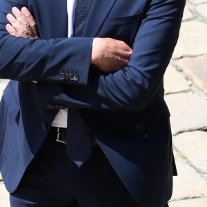 Manuel Valls - Hommage national à Claude Lanzmann dans la cour d'honneur de l'Hôtel national des Invalides à Paris. Le 12 juillet 2018 © Stéphane Lemouton / Bestimage