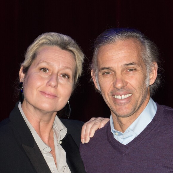 Semi-Exclusif - Luana et son mari Paul Belmondo lors de la représentation du spectacle "Alex Lutz" à l'Olympia à Paris, le 8 février 2018. © Guirec Coadic/Bestimage
