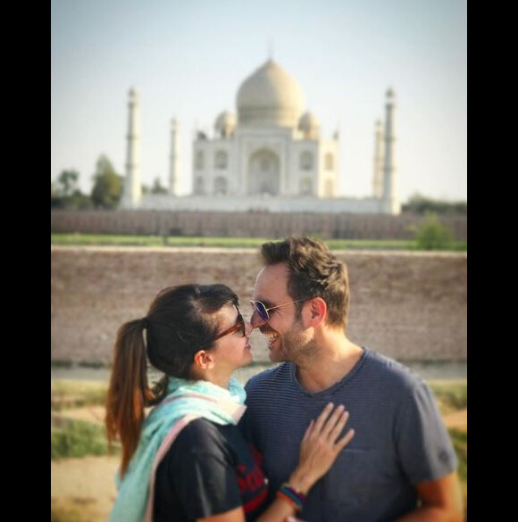 Christophe Michalak en vacances avec sa femme Delphine en Inde, sur Instagram le 13 mars 2018.