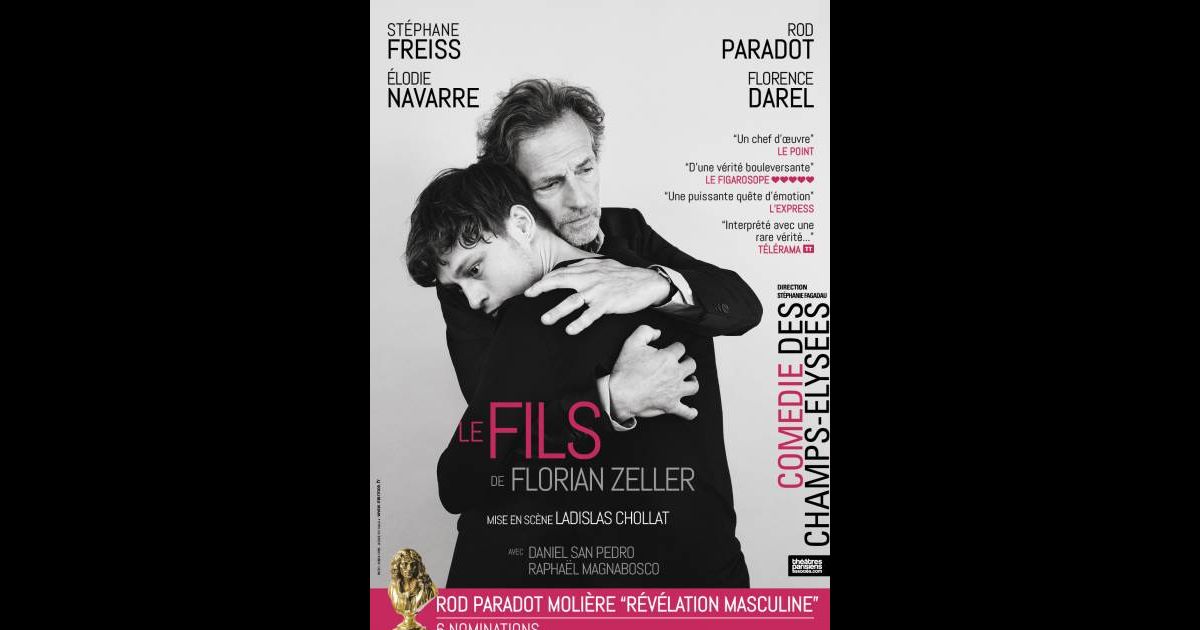 L'affiche de la pièce de théâtre de Florian Zeller, Le Fils. - Purepeople
