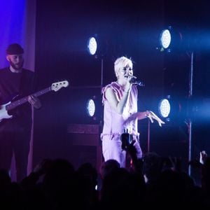 Lily Allen en concert au Music Hall of Williamsburg à Brooklyn, le 23 avril 2018.