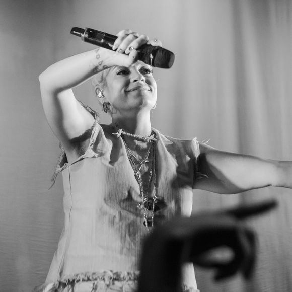 Lily Allen en concert au Music Hall of Williamsburg à Brooklyn, le 23 avril 2018.