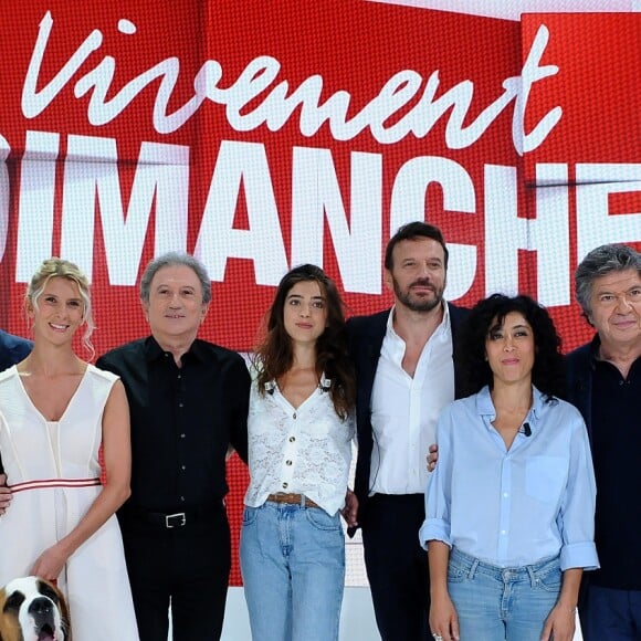 Exclusif - No Web - Herbert Léonard, Franck Ferrand, Hélène Gateau, Michel Drucker, Natacha Krief, Samuel Le Bihan, Naidra Ayadi, Lionnel Astier et le docteur Marcel Ichou - Enregistrement de l'émission 'Vivement Dimanche' dans le studio Gabriel à Paris, le 27 aout 2018. La diffusion de l'émission sera le 2 septembre 2018 à un nouvel horaire. © Guillaume Gaffiot/Bestimage (No Web No Blog pour la Belgique et la Suisse)27/08/2018 - Paris