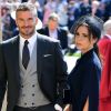 David et Victoria Beckham assistent au mariage du prince William et de Meghan Markle à la chapelle St. George au château de Windsor. Le 19 mai 2018.