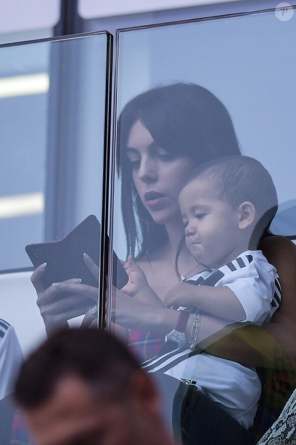 Georgina Rodriguez lors du Cristiano Ronaldo lors du match de Série A, Juventus contre la Lazio à l'Allianz Stadium à Turin, la Juventus remporte le macth 2 à 0, à Turin, le 25 août 2018.