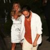 Heidi Klum et son compagnon Tom Kaulitz quittent la réception de S.Cowell main dans la main à West Hollywood le 22 août 2018.