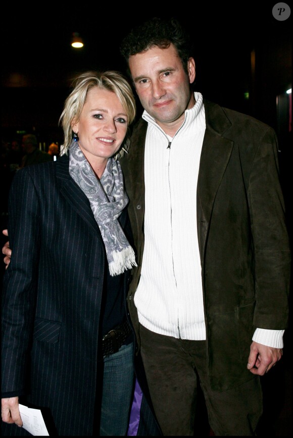 Sophie Davant et Pierre Sled - Générale du spectacle de Florence Foresti à l'Olympia, le 2 avril 2006.